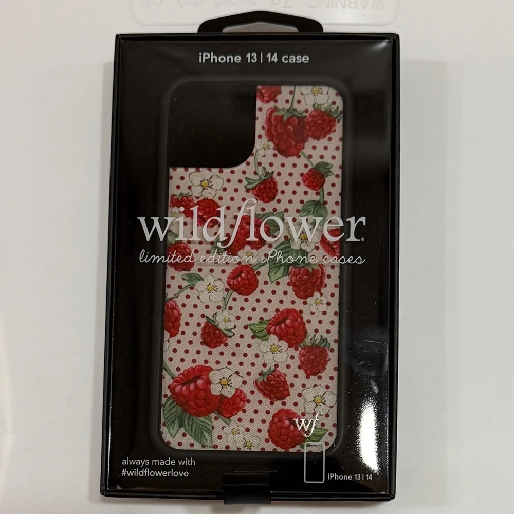 Wildflower Raspberry polka dot iPhone (13/14) Case
